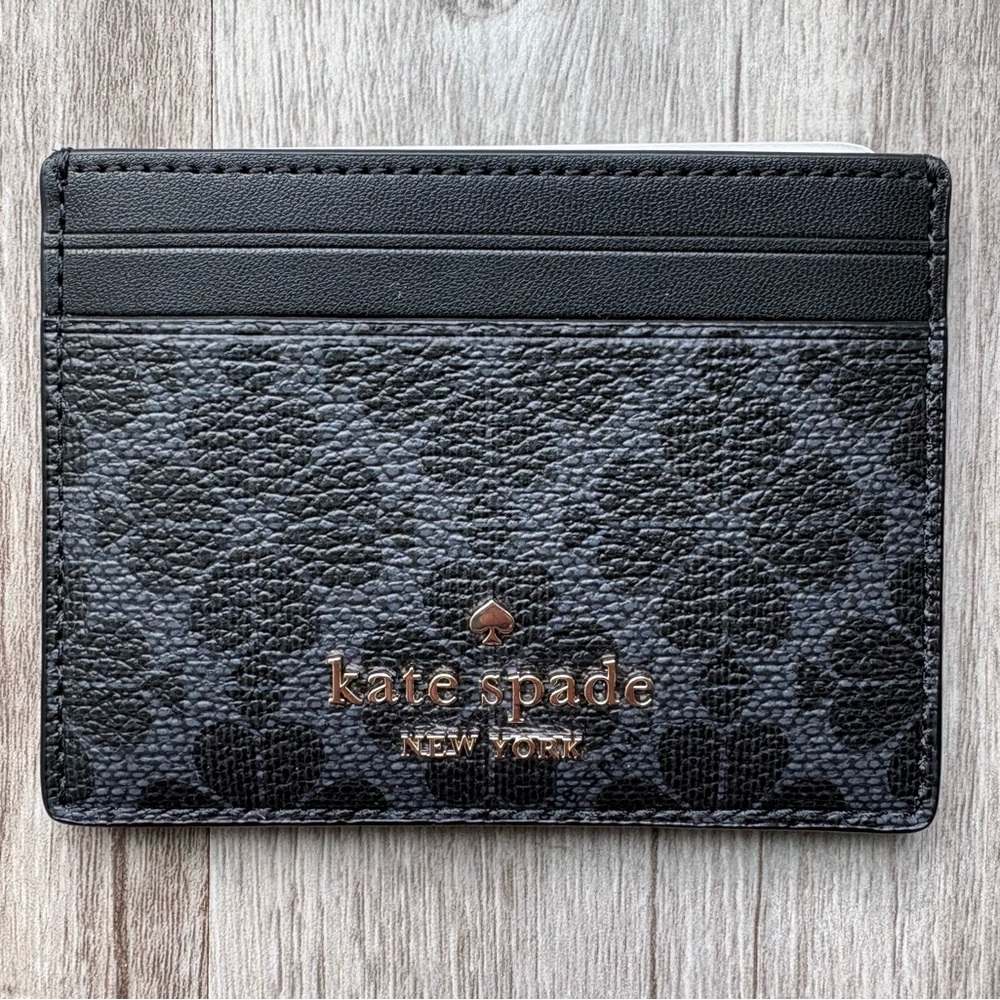 Kate Spade Flower Small Slim Card Holder KN761 Black